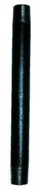 Mamelon tube 530 long noir - longueur 200 mm - filetage 15x21. disponible abidjan cote d'ivoire.