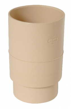Manchon df ø 80 à coller pour gouttière de 25 - coloris sable. disponible abidjan cote d'ivoire.