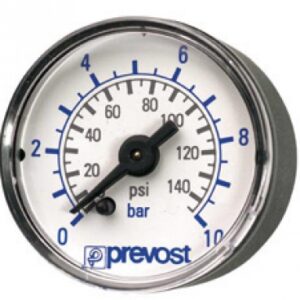 Manomètre rond, fixation dorsale filetage 1/8"g - 0 à 10 bar. disponible abidjan cote d'ivoire.
