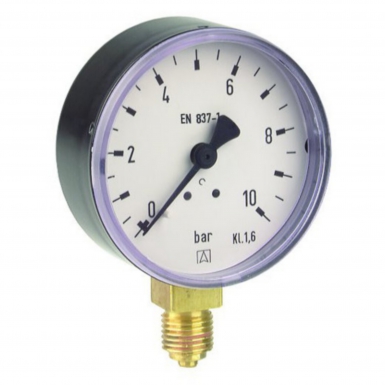 Manomètre à tube «abs» ø 50 mm 1/4 " radial 0/10 bars. disponible abidjan cote d'ivoire.