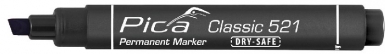 Marqueur permanent pica classic - noir - pointe biseautée 2-6 mm. disponible abidjan cote d'ivoire.