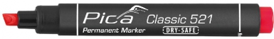 Marqueur permanent pica classic - rouge - pointe biseautée 2-6 mm. disponible abidjan cote d'ivoire.