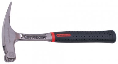 Marteau de charpentier x striker - forgé 1 pièce - entièrement poli - poignée élastomère - tête profilée - pastille aimant. disponible abidjan cote d'ivoire.