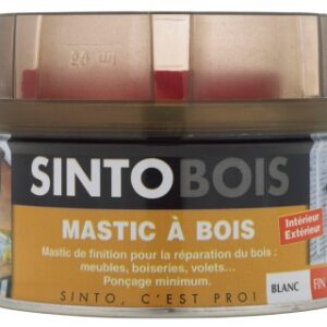 Mastic à bois sintobois fin blanc + durcisseur - boîte 500 ml. disponible abidjan cote d'ivoire.