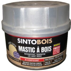 Mastic à bois sintobois fin sapin durcisseur - boîte 500 ml - 550 g. disponible abidjan cote d'ivoire.