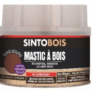 Mastic à bois sintobois standard acajou + durcisseur - boîte 170 ml - 190 g. disponible abidjan cote d'ivoire.