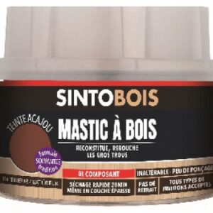 Mastic à bois sintobois standard acajou + durcisseur - boîte 500 ml - 550 g. disponible abidjan cote d'ivoire.
