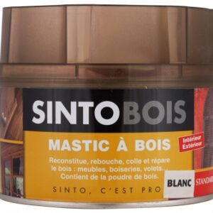Mastic à bois sintobois standard blanc + durcisseur - boîte 500 ml - 550 g. disponible abidjan cote d'ivoire.