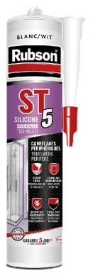 Mastic rubson st 5 - sanitaire - multi-usages - gris clair - cart. disponible abidjan cote d'ivoire.