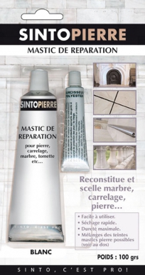 Mastic sintopierre blanc - tube 66 ml - 100 g. disponible abidjan cote d'ivoire.