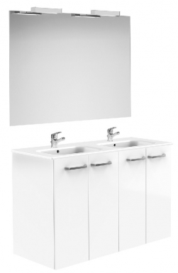 Meuble adele 120 cm (h 74 cm / p 45 cm) - 4 portes - blanc (pieds en option). disponible abidjan cote d'ivoire.