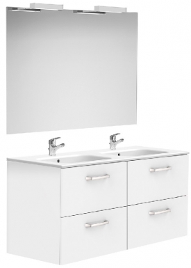 Meuble adele 120 cm (h 74 cm / p 45 cm) - 4 tiroirs - blanc (pieds en option). disponible abidjan cote d'ivoire.