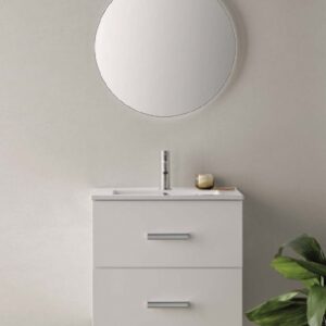 Meuble bas timber 80 cm (h 55 cm / p 46 cm) - 2 tiroirs - blanc. disponible abidjan cote d'ivoire.