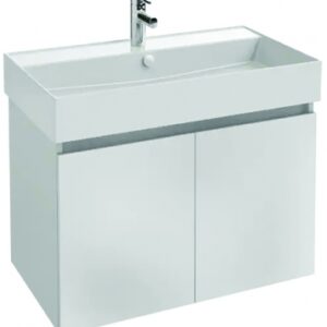 Meuble sous plan-vasque tolbiac coloris blanc 80 cm - 2 portes à fermeture progressive - poids: 27 kg - dimensions: 456 x 520 x 785 mm. disponible abidjan cote d'ivoire.