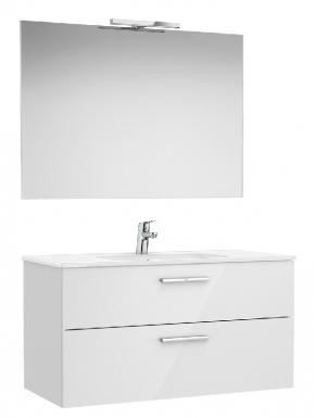 Meuble victoria 100 cm (h 53,0-86,5 cm / p 51,5 cm) - 2 tiroirs - blanc (pieds en option). disponible abidjan cote d'ivoire.