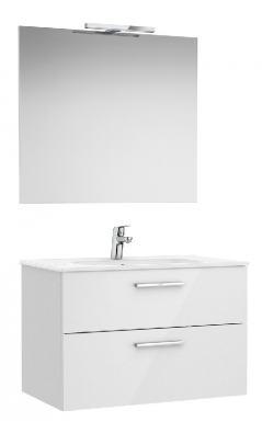 Meuble victoria 80 cm (h 53,0-86,5 cm / p 51,5 cm) - 2 tiroirs - blanc (pieds en option). disponible abidjan cote d'ivoire.