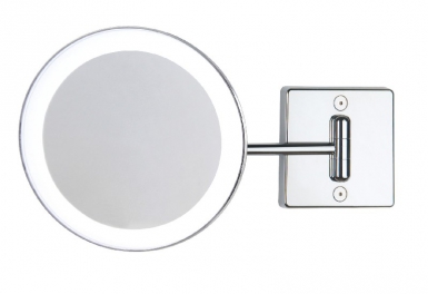 Miroir grossissant lumineux led - ø 23 x 31 cm - laiton chromé/abs chromé. disponible abidjan cote d'ivoire.