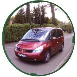 Miroir  "v914" ø 400, multi-usages - cadre vert - contrôle 2 directions. disponible abidjan cote d'ivoire.
