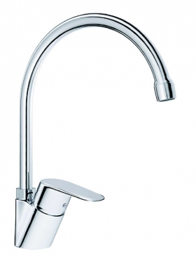 Mitigeur évier adéle monotrou à bec tube mobile, livré avec flexibles d'alimentation. disponible abidjan cote d'ivoire.