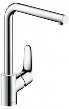 Mitigeur évier focus bec orientable - finition acier. disponible abidjan cote d'ivoire.