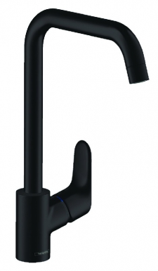 Mitigeur évier focus m41 260, 1 jet - coloris noir. disponible abidjan cote d'ivoire.