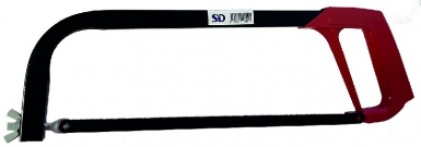 Monture de scie à métaux en acier chromé - poignée révolver bi-matière - lame 230 mm. disponible abidjan cote d'ivoire.