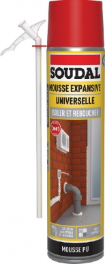 Mousse expansive pu low mdi - champagne avec sructure cellulaire - cartouche 500 ml. disponible abidjan cote d'ivoire.