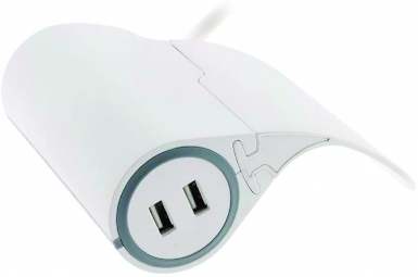 Multiprise thomson pour canapé 1 prise 2p+t 16a + 2 usb - blanc. disponible abidjan cote d'ivoire.