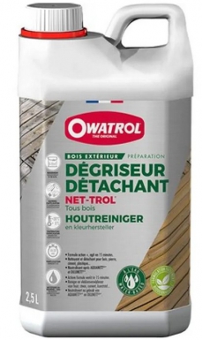 Net-trol : dégriseur, détachant tous bois extérieurs - bidon de 2,5 l. disponible abidjan cote d'ivoire.