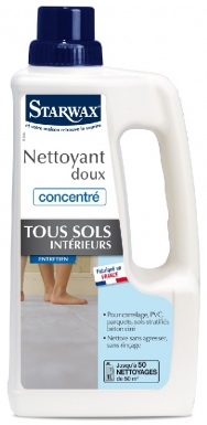Nettoyant doux sols intérieurs mats ou brillants carrelage, pvc, parquets et sols stratifiés, béton ciré - sans rinçage - 1 l. disponible abidjan cote d'ivoire.