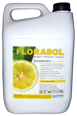 Nettoyant surodorant florasol citron vert - détergent, bactéricide, fongicide - 5 l. disponible abidjan cote d'ivoire.