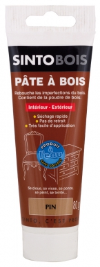 Pâte à bois sintobois à l"eau chêne foncé - tube 80 g. disponible abidjan cote d'ivoire.