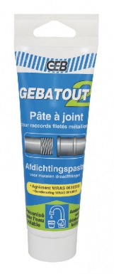 Pâte fluide gebatout 2 raccords filetés chauffage et sanitaire démontable tube 125 g. disponible abidjan cote d'ivoire.