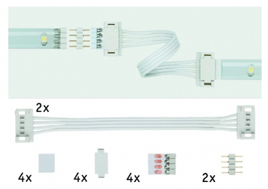 Pack de 2 connecteurs universels blancs yourled avec connecteur rapide. disponible abidjan cote d'ivoire.