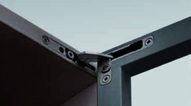 Paire de charnière invisible air 105° avec un système d’amortissement intégré finition titane. disponible abidjan cote d'ivoire.