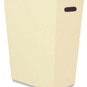 Panier à linge avec sac à l'intérieur - ecopelle - 48 x 30 x h 61 cm - cuir et tissus synthétiques - structure bois - crème. disponible abidjan cote d'ivoire.