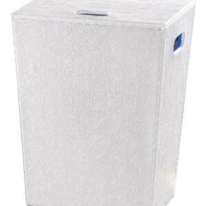 Panier à linge avec sac à l'intérieur - ecopelle - 48 x 30 x h 61 cm - cuir et tissus synthétiques - structure bois - marron. disponible abidjan cote d'ivoire.