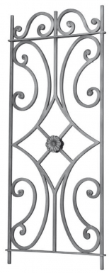 Panneau forgé de style fer carré de 12 mm dim. disponible abidjan cote d'ivoire.