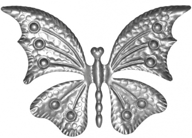 Papillon fer forgé n° 137/10 dimensions 175x125x0,5 mm. disponible abidjan cote d'ivoire.