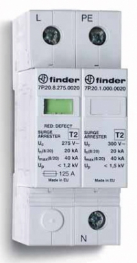 Parafoudre type 2 monophasé ( 1 varistor + 1 éclateur ) 20ka 230v 1,2 kv. disponible abidjan cote d'ivoire.