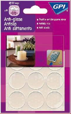 Pastille antidérapante mince adhésif transparent ø 22 mm blister 9 p. disponible abidjan cote d'ivoire.