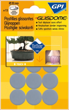 Pastilles glissantes adhésives ronde grise ø 22 mm blister 12 p. disponible abidjan cote d'ivoire.