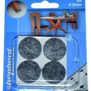 Patins feutre adhésif anti-rayure rond marron ø 25 mm blister 8 p. disponible abidjan cote d'ivoire.