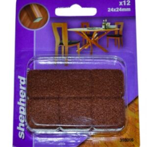 Patins feutre adhésif carré marron 25 mm blister 9 p. disponible abidjan cote d'ivoire.