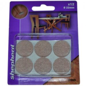 Patins feutre adhésif rond blanc ø 22 mm blister 12 p. disponible abidjan cote d'ivoire.