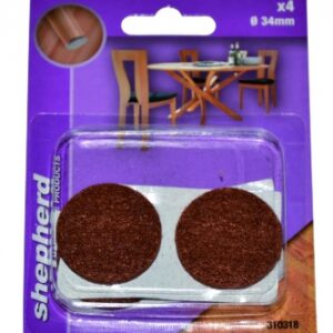 Patins feutre adhésif rond marron ø 32 mm blister 6 p. disponible abidjan cote d'ivoire.