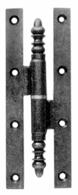 Paumelle à turlupets picarde " clé " 190x80 mm fer patiné verni dte​ ​. disponible abidjan cote d'ivoire.