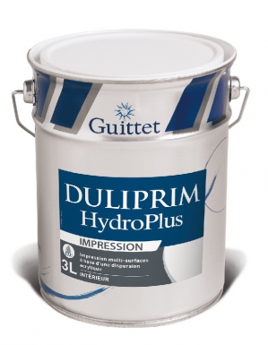 Peinture duliprim hydroplus - nourrit et régule l'absorption des fonds - 3 l - mat velouté - blanc. disponible abidjan cote d'ivoire.