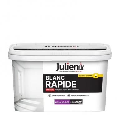 Peinture intérieure rapide - blanc - velours - 2,5l. disponible abidjan cote d'ivoire.