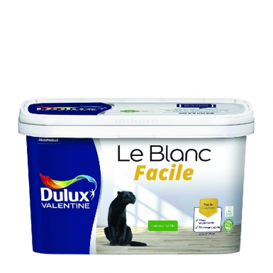 Peinture le blanc facile - facile à appliquer - séchage rapide - murs et plafonds - satin 2,5 l. disponible abidjan cote d'ivoire.